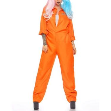 Imagem de Fantasia LYSINK Halloween Prison Macacão Jail para mulheres XXL