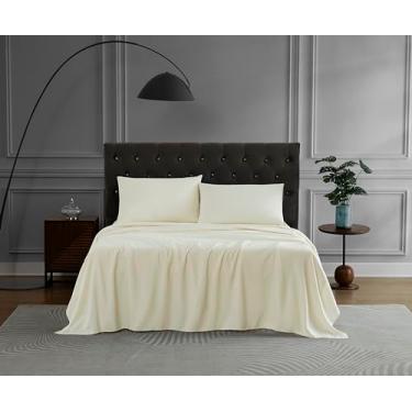 Imagem de Linen Closet Lençóis supermacios de tecido percal escovado, marfim fresco, king