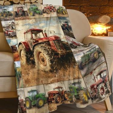 Imagem de Cobertor de caminhão de fazenda, cobertor de flanela, mercadoria, decoração aconchegante, felpudo, macio, felpudo, quente, leve, presentes para mulheres, homens, meninas, meninos, 203 x 152 cm