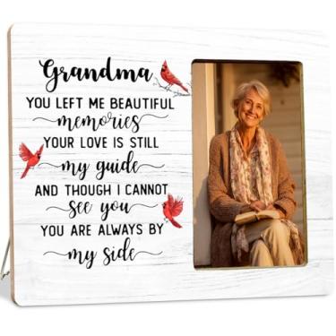 Imagem de LUERHUI Porta-retratos de madeira para a perda da vovó, presentes de simpatia, em memória da avó, porta-retratos de madeira para perda da avó
