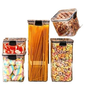 Imagem de Monte seu Kit Pote Hermético para Mantimentos de Cozinha Dispensa Armário Plástico(Kit 6-5 Potes)