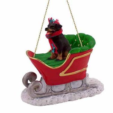Imagem de Enfeite de Natal Rottweiler Passeio de Trenó - Delicioso!