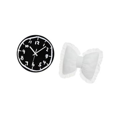 Imagem de Fenteer Relógio de Parede com Laço de Acrílico, Almofada, Ornamento, Moderno, Silencioso, Minimalista, Arte Decorativa, Confortável, Cabeceira, Estudo, Escrit