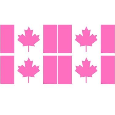 Imagem de Pacote com 4 adesivos refletivos da bandeira do Canadá - 15 x 7 cm - Decalques duráveis e à prova d'água para veículos, carro, para-choque, caminhão, motocicleta, capacete, laptop, garrafa de água