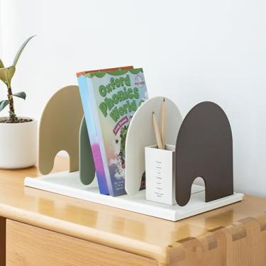 Imagem de TNDCKP Suporte de arquivo, organizador de arquivos transparente, organizador de arquivos de mesa, resistente para envelopes, cartas, papel, caderno, eletrônicos, material de escritório (1, Morandi)