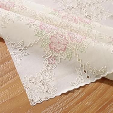 Imagem de Toalha de mesa floral de vinil para mesas de jantar, toalha de mesa retangular rústica de fazenda, elegante, vintage, flor 3D, toalha de mesa à prova d'água, para decoração de festa na cozinha, estilo