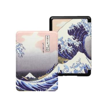 Imagem de Akacy Capa com padrão pintado de 6 polegadas para Kindle (10ª geração, modelo: J9G29R, lançado em 2019) com função automática de despertar/dormir/à prova d'água (10)