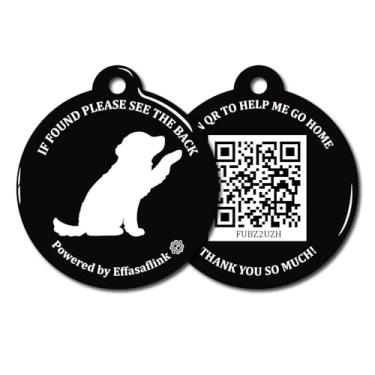 Imagem de RFID 134,2 Khz e código QR, etiqueta de identificação para animais de estimação, etiqueta de coleira, função dupla - digitalize QR para ajudar animais de estimação perdidos a ir para casa, substitua o