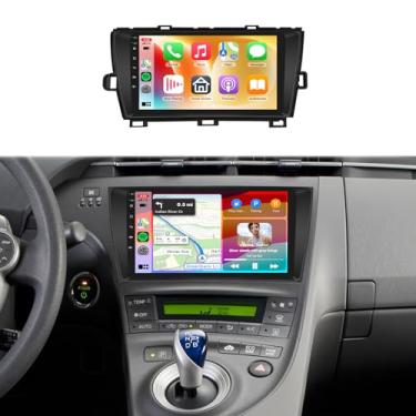 Imagem de Rádio estéreo 4G + 64G para Toyota Prius 2010-2014, tela sensível ao toque IPS de 9 polegadas/Android 13/Wireless CarPlay/Android Auto/DSP 32 EQ/Navegação GPS/WiFi/5.0Bluetooth/FM/RDS/SWC/AHD