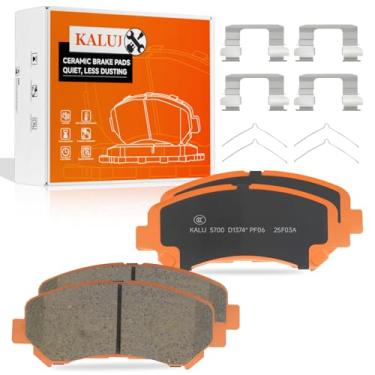Imagem de KALUJ Pastilhas de freio dianteiras de cerâmica D1374 compatíveis com Nissan Juke 2014-2017, para Nissan Maxima 2009-2020, para Sentra 2009-2012, para Rogue 2008-2013, para Rogue Select 2014 2015, 4