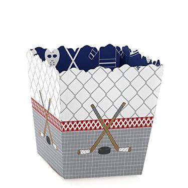 Imagem de Big Dot of Happiness Shoots and Score – Hockey – Mini caixas de lembrancinha – Chá de bebê ou festa de aniversário – Conjunto com 12