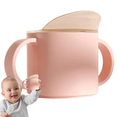 Imagem de Shakven Copos com canudinho para crianças, Copo com canudinho de transição - Copo de treinamento infantil com bico inclinado de 150ml e alças - Garrafa para copo de água de transição com canudinho