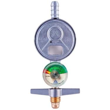 Imagem de Regulador de gás aliança 505/1 pequeno com manômetro - código 420050 -
