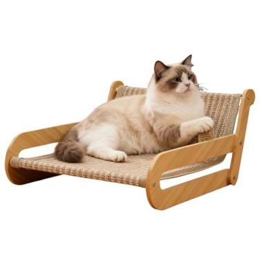 Imagem de Arranhador para gatos, protetor de móveis moderno grande – tábua de arranhar de sisal, sofá-cama para gatos – para gatinhos, descanso, interior, brincar, dormir, sala de estar, varanda, decoração de