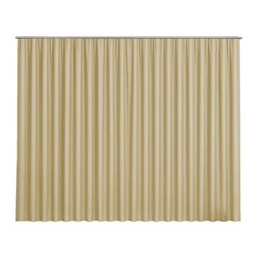 Imagem de Cortina Basic Blackout Tecido Corta Luz 3,00 x 2,50m e 3,00 x 2,70 para Trilho Suiço 2m (Palha, 3,00 x 2,70)