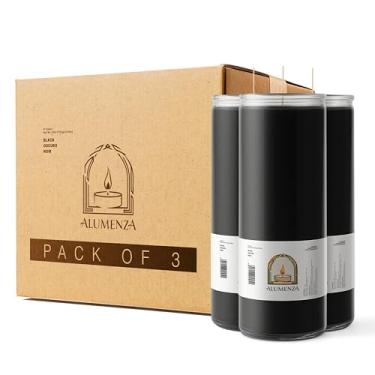 Imagem de Alumenza Vela de 7 dias em frasco de vidro – Cera de parafina sem cheiro – Velas grandes e altas de oração devocional para casa, igreja, memorial, ritual, feitiço e batismo, pacote com 3 unidades de