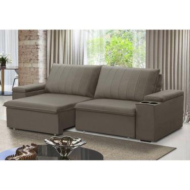 Imagem de Sofá Retrátil e Reclinável 3 Lugares 225cm com Porta Copos Ballarat Castor