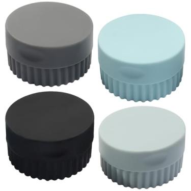 Imagem de suiwotin 4 frascos de viagem – 20 ml recipientes à prova de vazamento e recarregáveis para artigos de higiene pessoal, cremes e loções (conjunto azul)