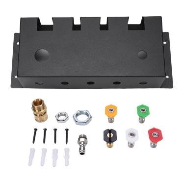 Imagem de Generic Suporte para Pistola de Arruela de Pressão, Montagem na Parede, Rack de Armazenamento de Ferramentas Integrado, Organizador de Acessórios de Lavagem de Carro Com Bicos de 5