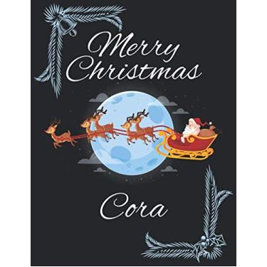 Imagem de Merry Christmas Cora Black Paper Sketchbook: black Paper journal Gift, 100 Pages, 8.5x11, Soft Cover, Matte Finish Old Christmas Black Paper Journal ... Kids, Birthday Christmas Journal for Girls