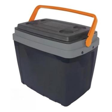 Imagem de Caixa Termica 34 Litros，Capacidade para 48 Latas de Bebidas de 350 Ml，Polipropileno e Material de Isolamento TéRmico，Adequado para Churrascos, Acampamentos, Pesca e OcasiõEs Semelhantes(LARANJA)