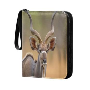 Imagem de Wassud O fichário Deer com 4 bolsos comporta 400 cartões padrão à prova d'água TCG CCG MTG álbum presentes para colecionadores, meninos e meninas