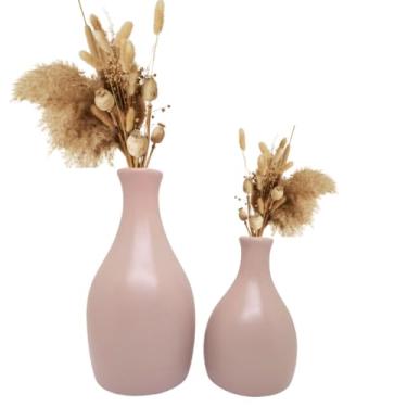 Imagem de Vaso Decorativo De CerâMica — Adequado Para Arranjos Florais, DecoraçãO De Interiores, Salas De Estar E Mesas De Jantar(ROSE)