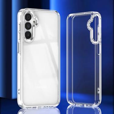 Imagem de Capa transparente de luxo para Samsung Galaxy A17 A07 A56 A36 A26 A16 A06 A55 A35 A25 A15 A54 A34 A14 A24 A05 A05s, à prova de choque (para Galaxy A17 5G/Transparente)