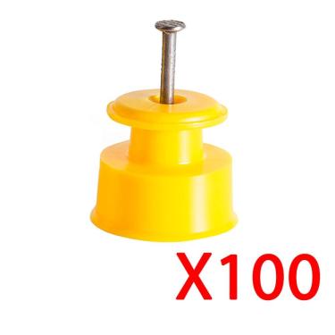 Imagem de Isolador Zebu Roldana Amarelo 30 100 Unidades 27847