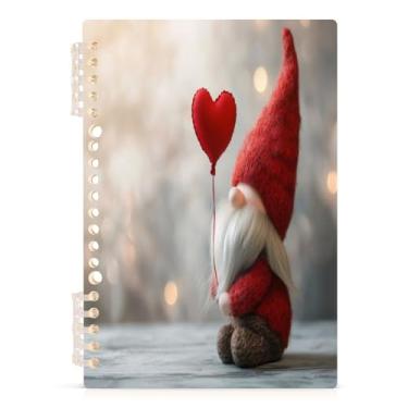 Imagem de Burbuja Caderno Gnomo dos Namorados, papel pautado universitário A5 com 60 folhas, fichário para escritório, 1 pacote