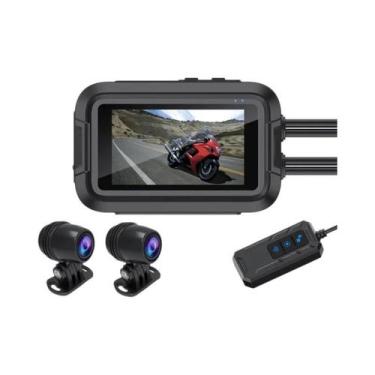 Imagem de Câmera DVR Para Motocicleta Dual 1080P À Prova d'Água Com WiFi GPS Gra