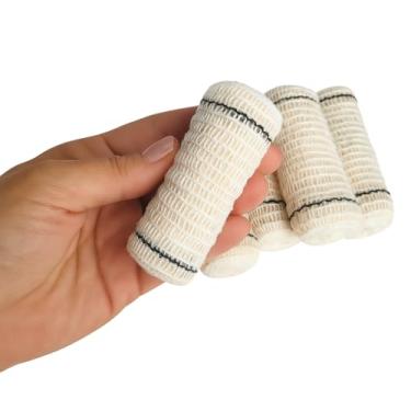 Imagem de Kit 12 Faixa Curativo Atadura Crepe 13 Fios 100% Algodão Qualidade Aprovada Anvisa (08cm x 1,80m)