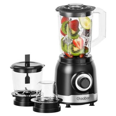 Imagem de Liquidificador 3 Em 1 Com 2 Velocidades Função Pulsar Gaabor Preto 220V
