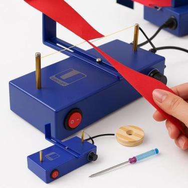 Imagem de Aparelho maquina bivolts de fuxico para cortar e selar fitas laços fio