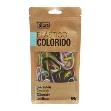 Imagem de Elástico Colorido - Kraft Bag Com 135 Unidades - Tilibra, Único