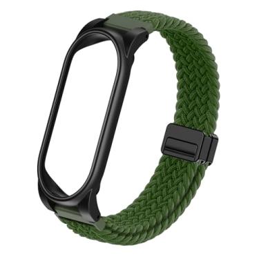 Imagem de Pulseira trançada ajustável compatível com gravador de voz AI Plaud NotePin, pulseira respirável e macia para usar com fivela magnética e capa de policarbonato, pulseira leve, acessórios para gravador