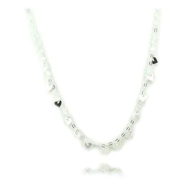 Imagem de Colar Chocker Pingentes Pendurado Prata Legitima 925