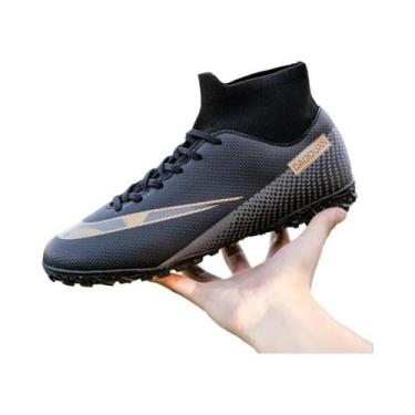 Imagem de Chuteiras De Futebol Premium Unissex De Cano Alto FG TF Com Cravos Lon