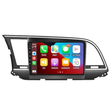 Imagem de 4 + 64 GB 8 núcleos para rádio Hyundai Elantra 2016 2017 2018 Android 15 com tela sensível ao toque CarPlay Android Auto 24.6 cm estéreo automotivo com unidade de cabeça de navegação GPS Bluetooth FM