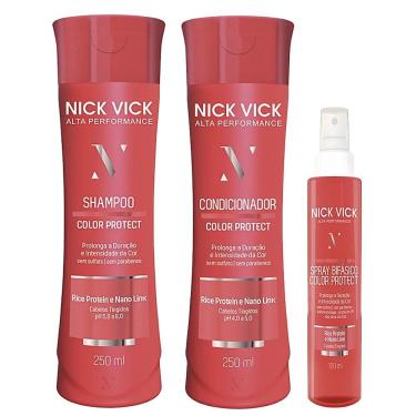 Imagem de Kit Nick Vick Color Protect Shampoo Cond E Spray Bifásico