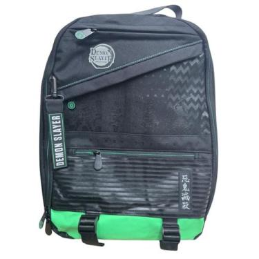 Imagem de Mochila De Costas Escolar Juvenil Demon Slayer Preto - Clio - Clio Sty