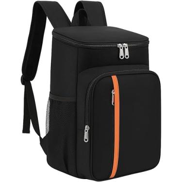 Imagem de Mochila Térmica PRETA | 22 Litros de Capacidade | Impermeável | Isolamento Premium Frio e Quente até 12h | Bolsa Termica Cooler | Ideal para acampamento, praia, passeios, pesca e viagens