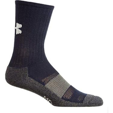 Imagem de Meias masculinas Under Armour UA Performance Crew GG azul marinho
