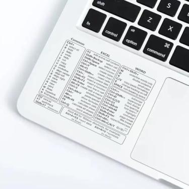 Imagem de Adesivo de atalho para laptop - Guia de referência rápida Atalhos de teclado, ideal para trabalhar em casa (transparente)