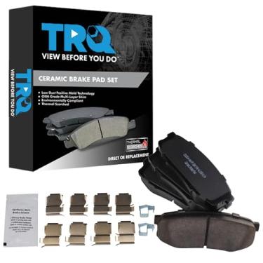 Imagem de TRQ Kit de pastilhas de freio de cerâmica Posi traseira para Toyota Land Cruiser 2008-2018 / Lexus LX570 2008-2018 / Toyota Sequoia 2008-2018 / Toyota Tundra 2007-2018