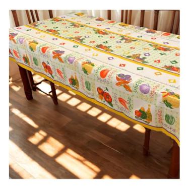 Imagem de Toalha para Mesa 6 Lugares 2,00 x 1,40cm Tecido Oxford Retangular Fácil de Limpar (Modelo - 32)