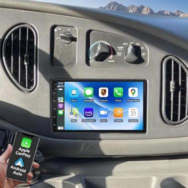 Imagem de Rádio estéreo automotivo de 17 cm para Ford E150 E250 E350 1998 1999 2000 2001 2002 203 2004 2005 2006 2007 2008 com CarPlay Android Auto sem fio, tela sensível ao toque, GPS, WiFi, Bluetooth, FM/RDS