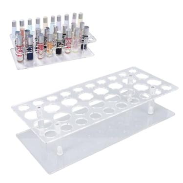 Imagem de MAVIS LAVEN Organizador de Perfume Rollerball, Porta-batom Acrílico Com 36 Espaços, Borda Arredondada e Design Retangular, para Exibir Perfumes Rollerball, Gloss Labial e Pincéis de