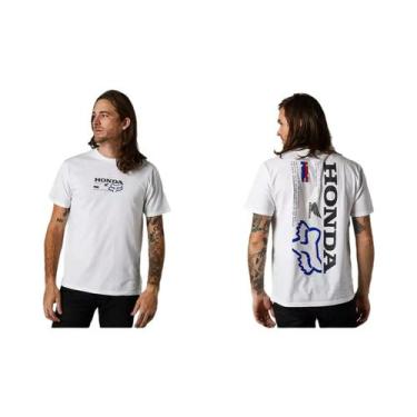 Imagem de Honda masculino verão motocicleta corrida slim fit gola redonda camise