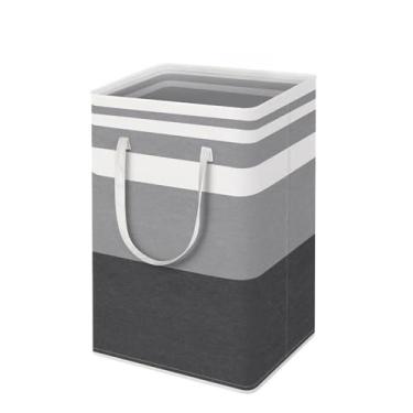 Imagem de Cesto De Roupa Grande Saco Dobrável Para Roupa Suja 75L(aleatório)